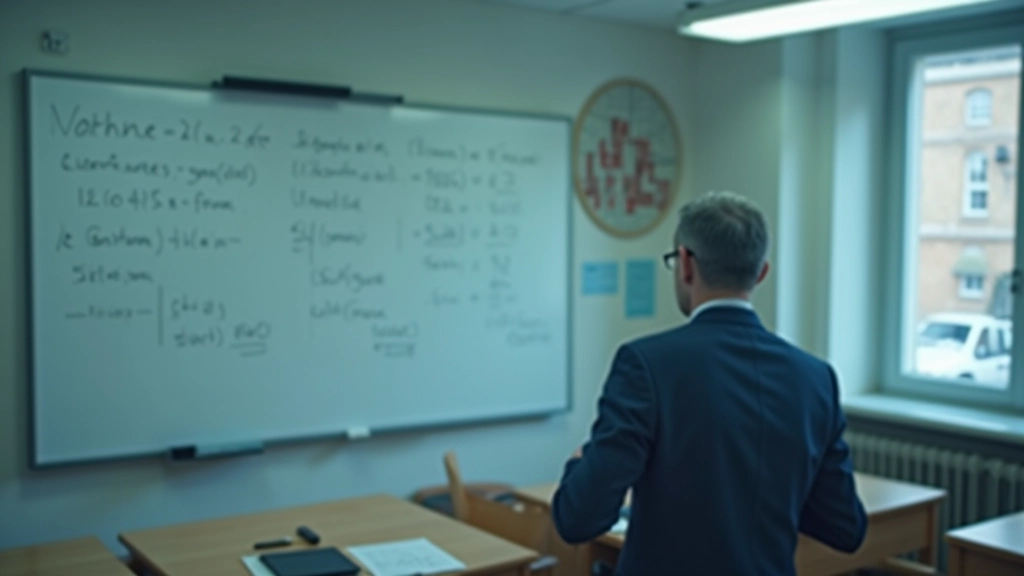 Formules mathématiques et calculs statistiques affichés sur un tableau blanc, moyenne géométrique et pondération visible